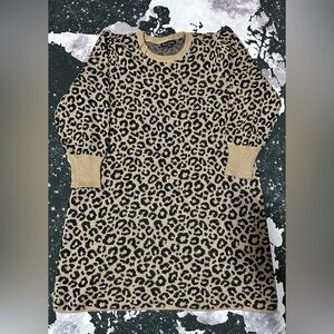 Alison Andrews Animal Print Sweater Dress